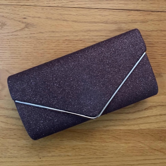 Brown glitter clutch - Picture 1 of 5
